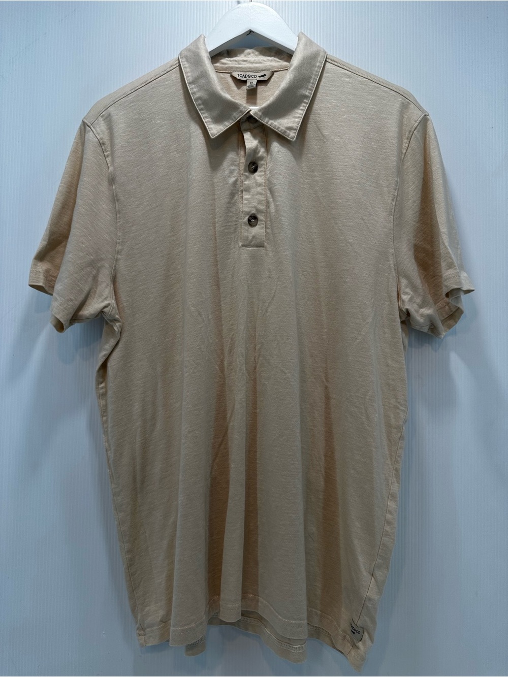 Toad & Co Tempo Polo Shirt Men’s XL Short Sleeve Organic Cotton Tencel Blend